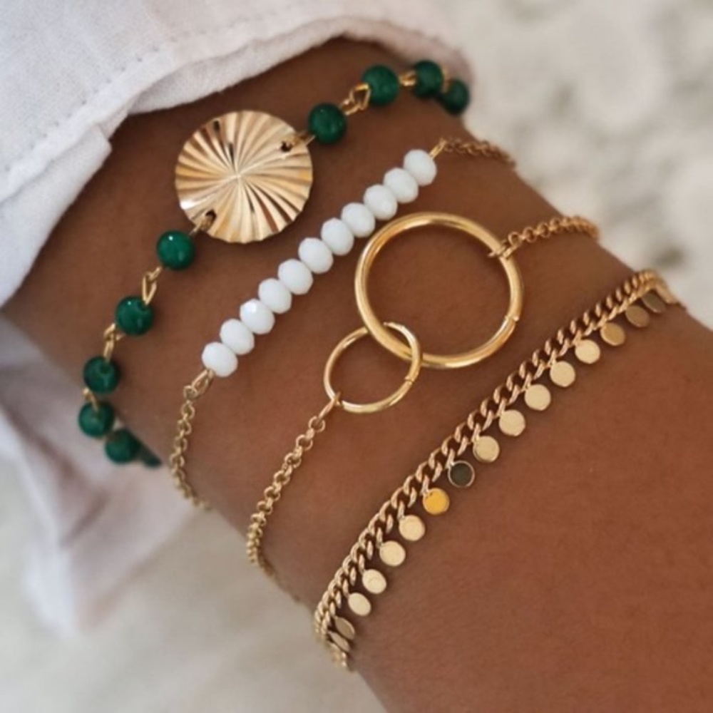 TAWNY Green with Envy 4 bracelet set - Picture 1 of 3
